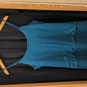 Horny Toad (now Toad and Co) Teal Maxi Dress Tencel Organic Cotton Blend